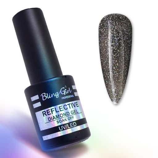 [6342106923574] Bling Girl Reflective Diamond Gel Soak Off UV/LED 10ml #012 [8278]