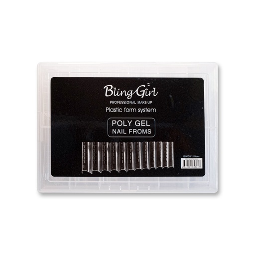 [6362103843637] Bling Girl Plastic Form System Poly Gel Nail Froms [6527]