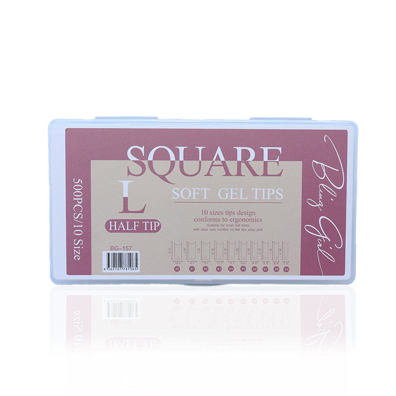 BLING GIRL Square Soft Gel Tips Large BG-157 [R2402P36]