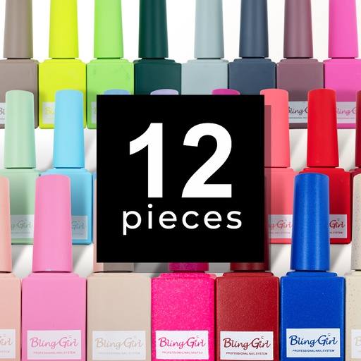 [6342104130321] Miracle Soak Off UV/LED Nail Polish Set 15ml*12pieces [2120]