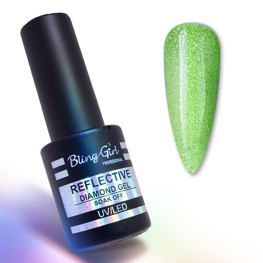 [6342106923574] Bling Girl Reflective Diamond Gel Soak Off UV/LED 10ml #018 [8278]