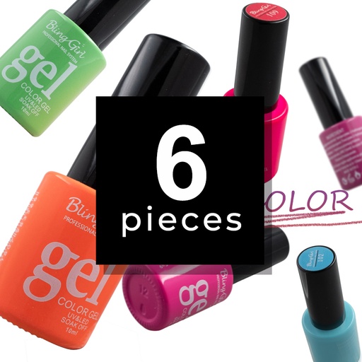 Smalto Soak Off UV/LED Gel 10ml*6piece [1288]