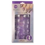 Bling Girl BG-76 Square French Tip Press On Soft Tips 100 pcs Clear [6385]