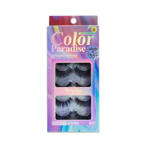 Blinggirl Professional Make up 8D Color Paradise Eyelashes (#NEON×#BLACK) 6 Pairs [ R2311P28 ]