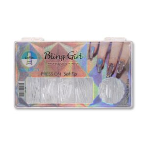 Bling Girl BG-167 Coffin French Tip Press On Soft Tips 500 pcs [9439] (1)