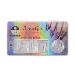 Bling Girl BG-76 Square French Tip Press On Soft Tips 500 pcs [8257] (1)