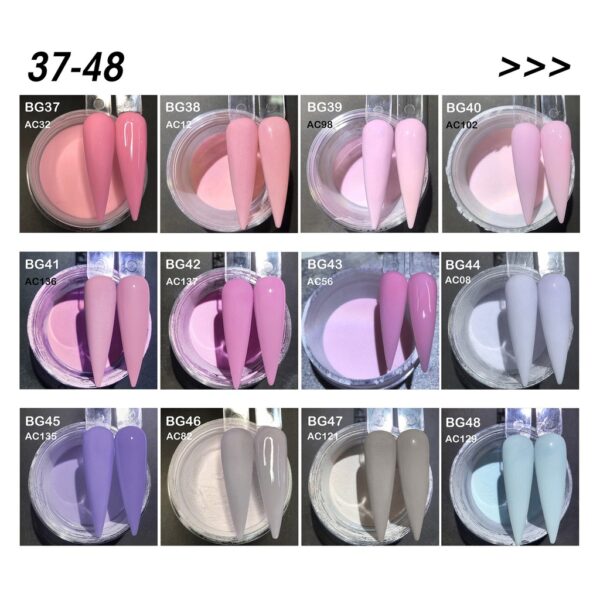 Bling Girl Rose Gold Acrylic Powder Set 30g*12 pieces [6029]