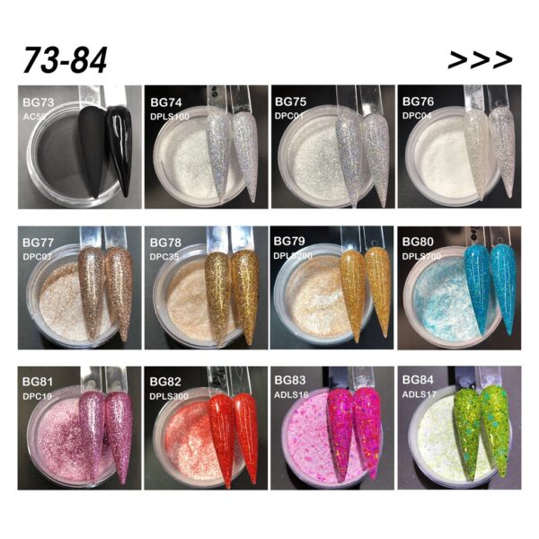 Bling Girl Rose Gold Acrylic Powder Set 30g*12 pieces [6029]