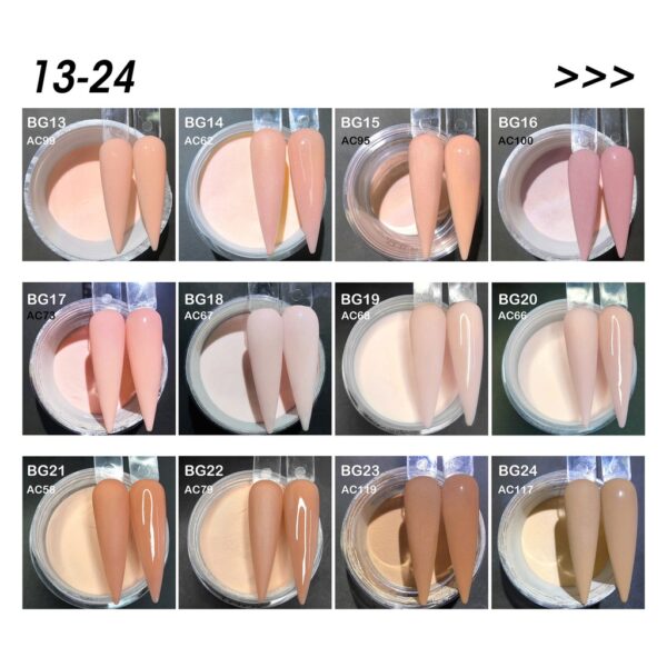 Bling Girl Rose Gold Acrylic Powder Set 30g*12 pieces [6029]