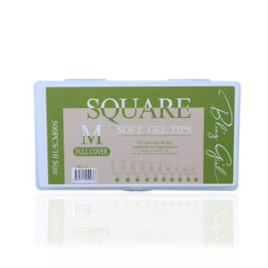 BLING GIRL SOUARE SOFT GEL TIPS HALF TIP #002[R2402P36]