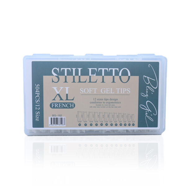 BLING GIRL SOUARE SOFT GEL TIPS HALF TIP #003[R2402P36]