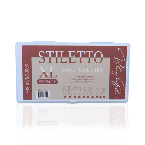 BLING GIRL SOUARE SOFT GEL TIPS HALF TIP #004[R2402P36]