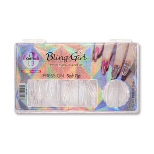 Bling Girl BG-111 Coffin Full Cover Press On Soft Tips 360pcs [5031] (1)