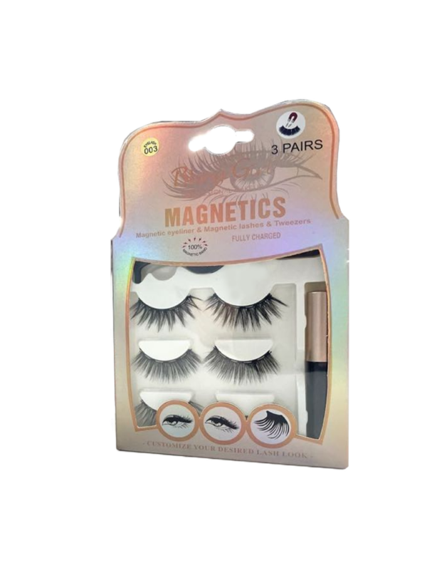 Bling Girl Magnets eyeliner&Magnetics lashes&Tweezers 3Pairs[ R2310P75 ]