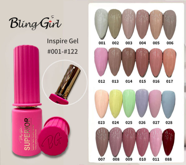Bling Girl Superior Salon-Quality Nail Gel 18ml*24pieces [ R23SET04 ]