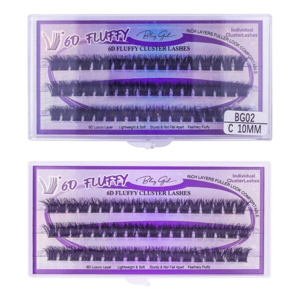 6D Fluffy Cluster Lashes 10mm-C [S2508P05]